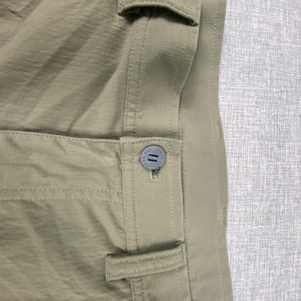 Free Fly Pants Mens 36x32 Green Nylon Khakis Lightweight Stretch Travel - Picture 7 of 12